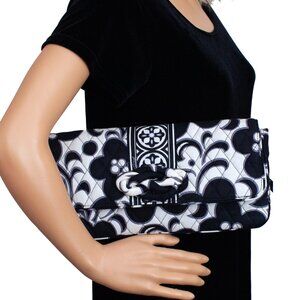 Vera Bradley Black & White Quilted Shoulder Bag / Clutch